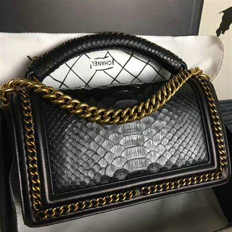 chanel snakeskin boy bag price|chanel handbags for boys.